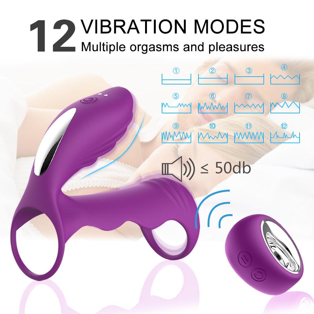 Male Penis Vibrating Ring Ejaculation Cock Stimulator Clitoris Massager Vibrator Sex Toys