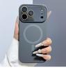 Magnetic Window iPhone 17 Case, Solid Color Liquid Skin Feel, Soft Drop-Proof Cover for Apple 16 Pro Max
