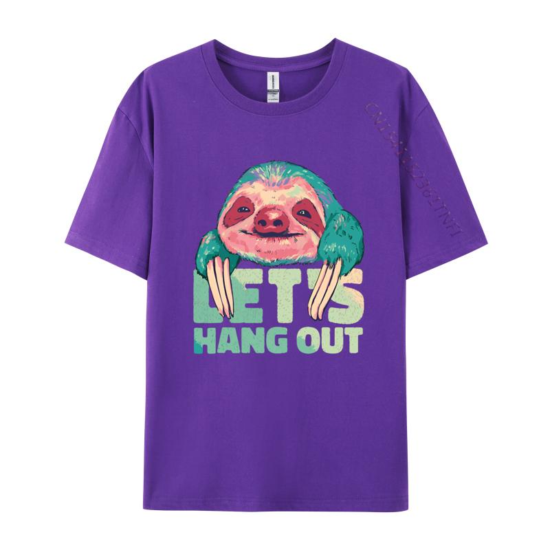 Sloth Face Claws Sleeping Lounging Tshirt Unisex Cotton Tshirts Classic Casual Tee Slim Fit Shirts Unisex Graphic
