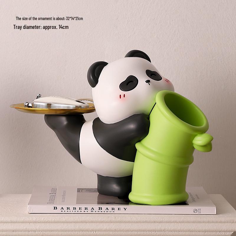 

Причудливая цветочная композиция в виде панды для хранения ключей в гостиной — идеальный подарок на новоселье