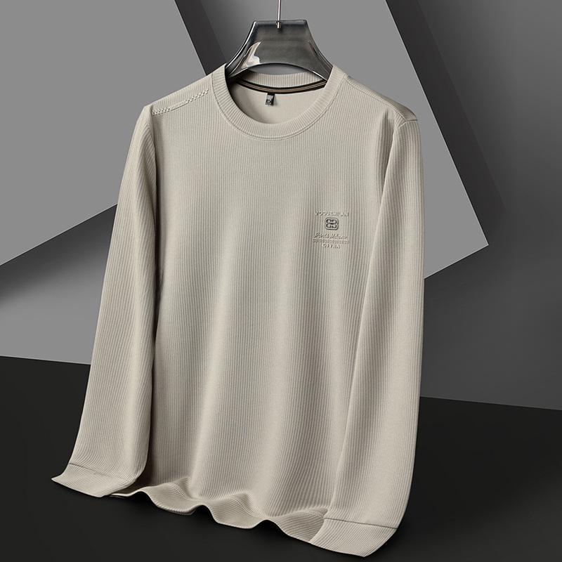 Sweater Men's Round Neck Spring and Autumn Middle-aged Casual Handsome Loose Outer Wear Men's Sweater Spring Simple Top