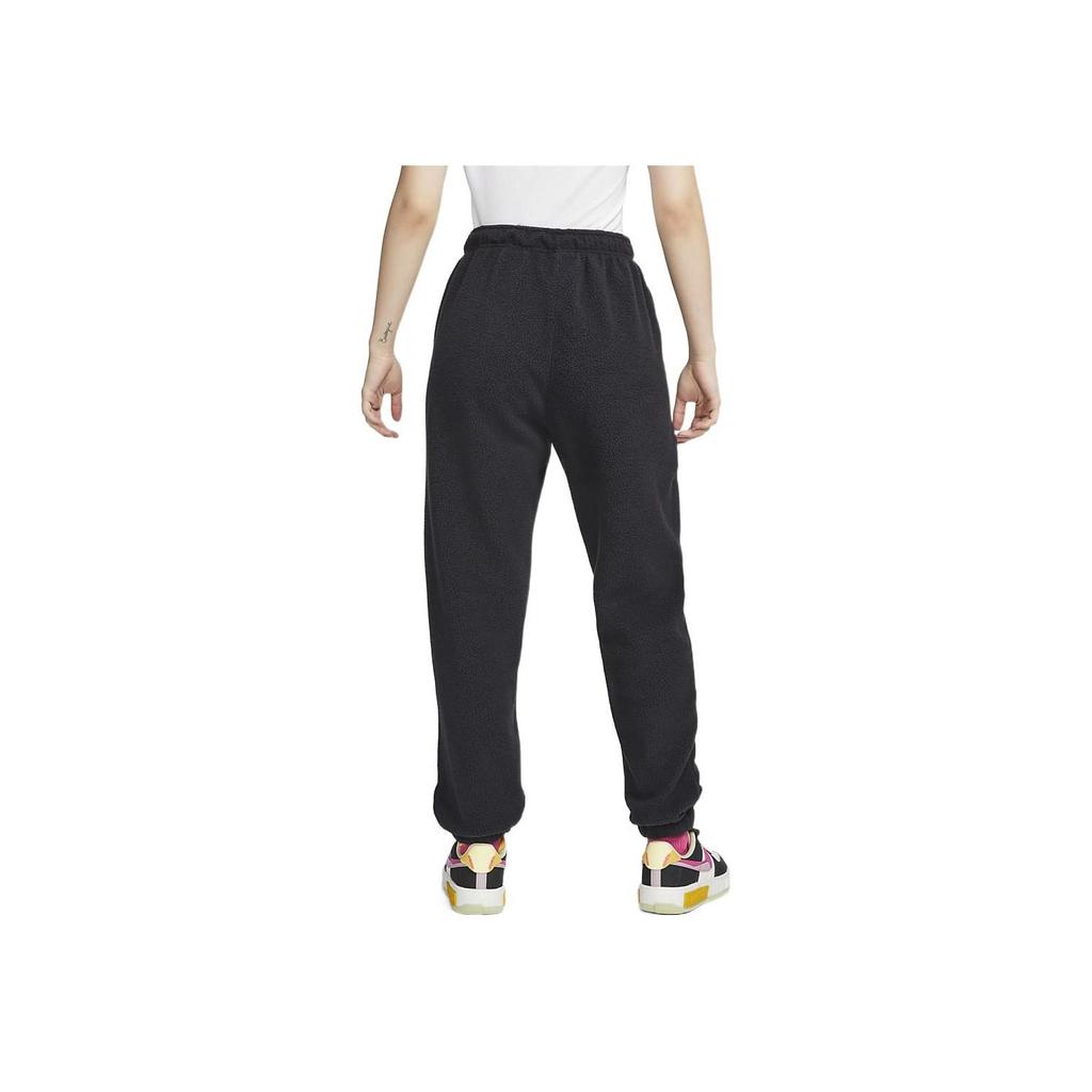 Nike Solid Logo Embroidered Fleece Jogger Pants Women Bottoms Black DQ6813-010