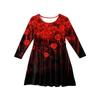 Girls' Summer Princess Dress Halloween Day- Long Sleeve A-Line T-Shirt Dress