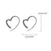 Luxury Heart Drop Earrings Vintage Stud Earrings for Women Circle Ear Piercing Gold Silver Color Ear Hook Trendy Jewelry