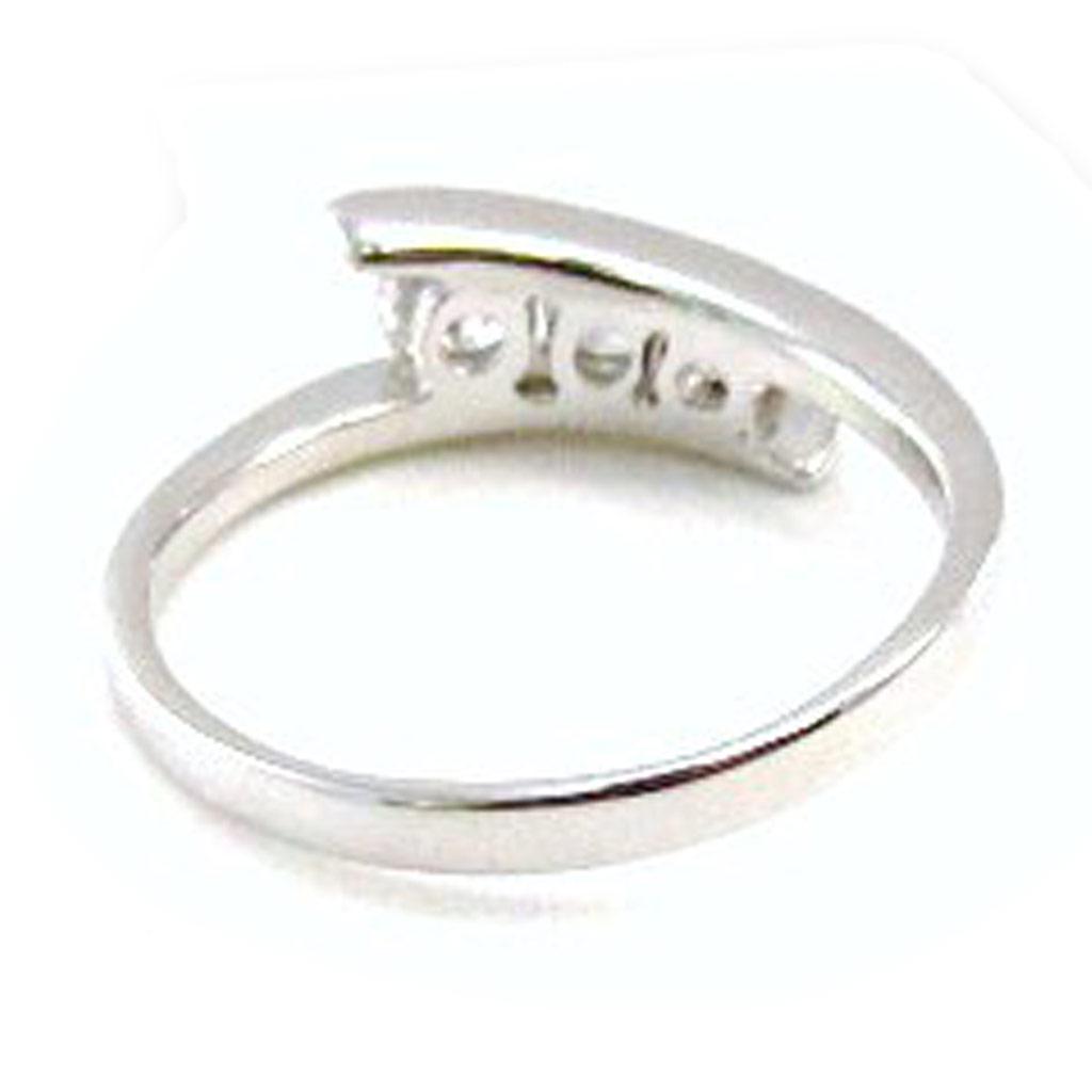 Silver Ring 'Trilogy' White Silver (rhodium) - 7 Mm