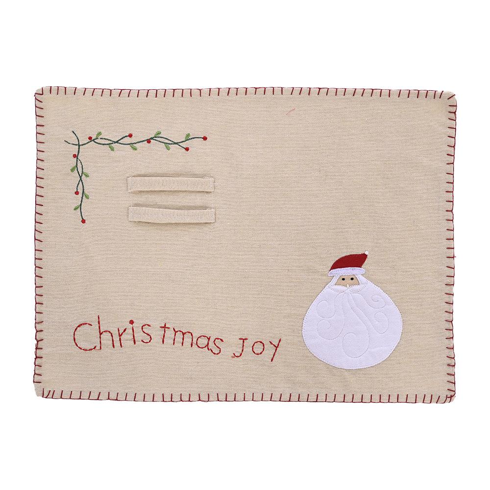 

Рождественские льняные салфетки под приборы, коврики для стола, нескользящие термостойкие коврики для столовых приборов A