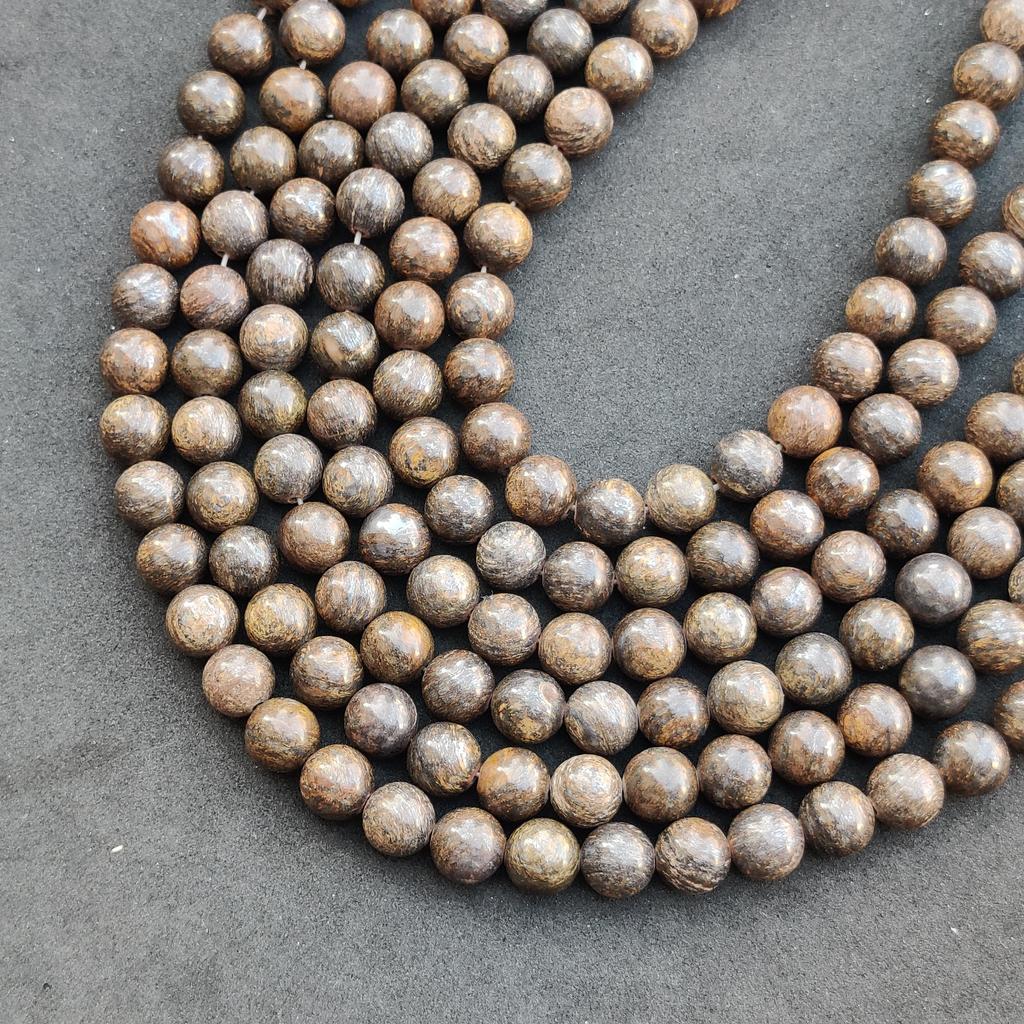 Natural Bronzite Round Beads, Healing Gemstone Loose Beads, DIY Jewelry Making for Bracelet Necklace, 6mm 8mm 10mm Size Beads, 14-15 Inch Beads.
