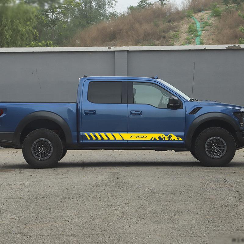 Raptor F-150 Custom Side Decal Sticker - Vinyl Body & Waistline Design