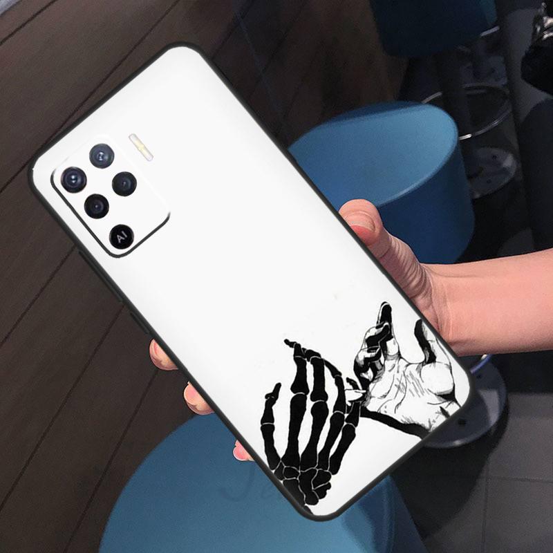 Skeleton Lovers Skull Case For Oppo A18 A38 A58 A78 A98 A60 A80 A40 A96 A76 A16 A94 A74 A54 A15 A17 A57 A77 A5 Pro