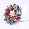 Broches Guirlande Strass pour Femmes Unisexe Broches Fleurs Colorées Fête Banquet Sac à Dos Cadeaux Accessoires Bijoux