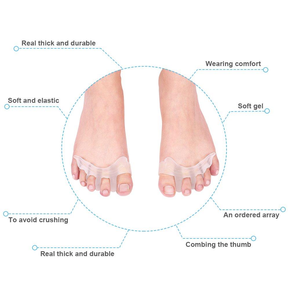 Gel Toe Separator Toe Pad, Protector Relaxer Separator Foot Pain Relief, Hallux Deformity Hallux Valgus Pain Relief and Forefoot Pillow