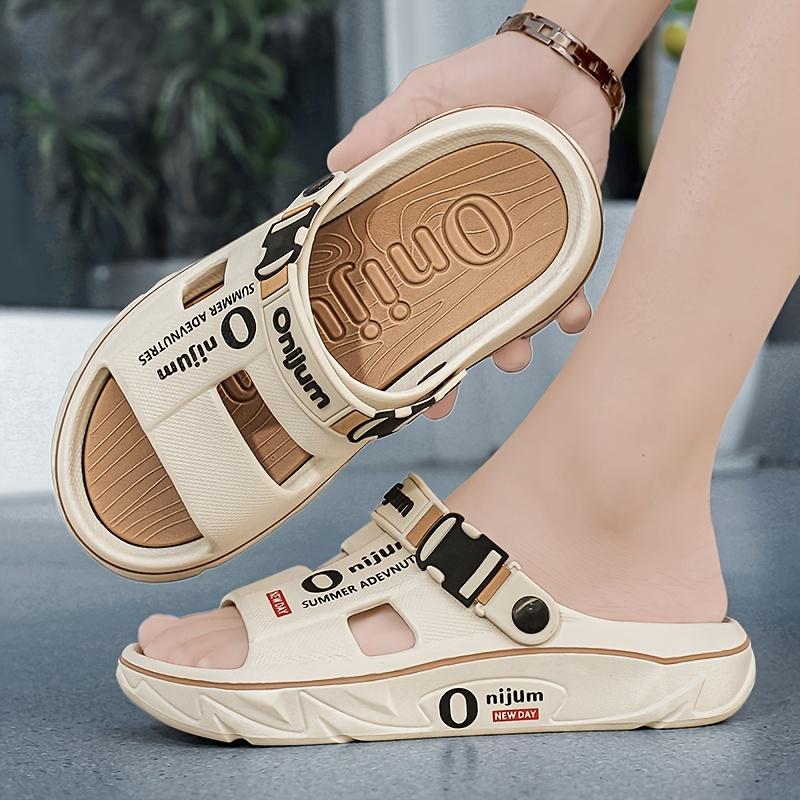 [Anti-slip Slippers] Anti-slip Men's Slippers | Deodorant Sports Casual Driving Dual-purpose Couple Sandals Fashionable Beach Flip-flops