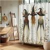 1/4Pcs Halloween Decoration Witch's Back Pattern Shower Curtain Bathroom Decor Halloween Decoration Indoor Shower Curtain
