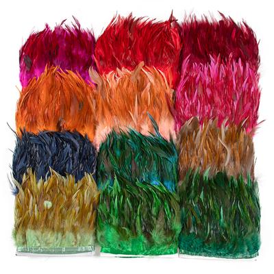 1M 5M 10Meter Geverfd Kleurrijk Haan Kippenveren Trim 8-12CM Zachte Pluimen Lint Franje voor Bruidsjurk Naaien Decoratie