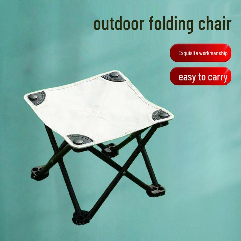 Portable Folding Outdoor Fishing and Camping Chair with Backrest and Oxford Cloth.