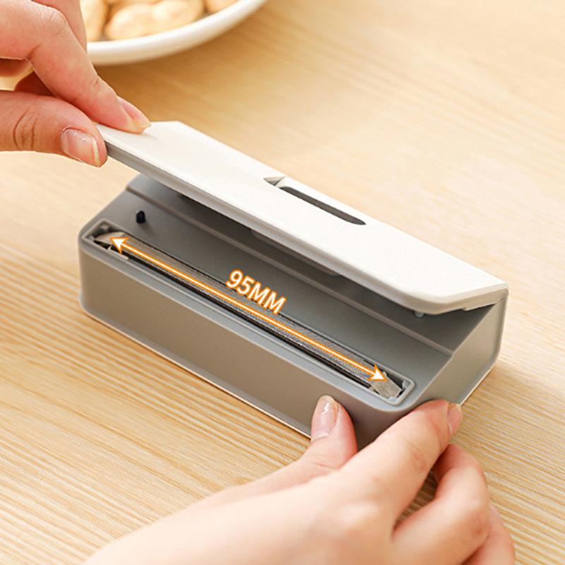 Sigillatrice Mini Sacchetti di Plastica 2 in 1 Macchina Sigilla Sacchetti a Calore Portatile Sigillatore per Pacchi Display a Sei Potenze Sigillatore a Calore