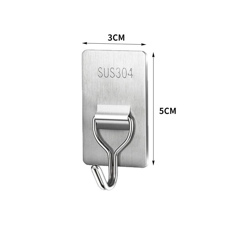 

Jingyu Drill-Free 304 Stainless Steel Adhesive Hooks (10-Pack)