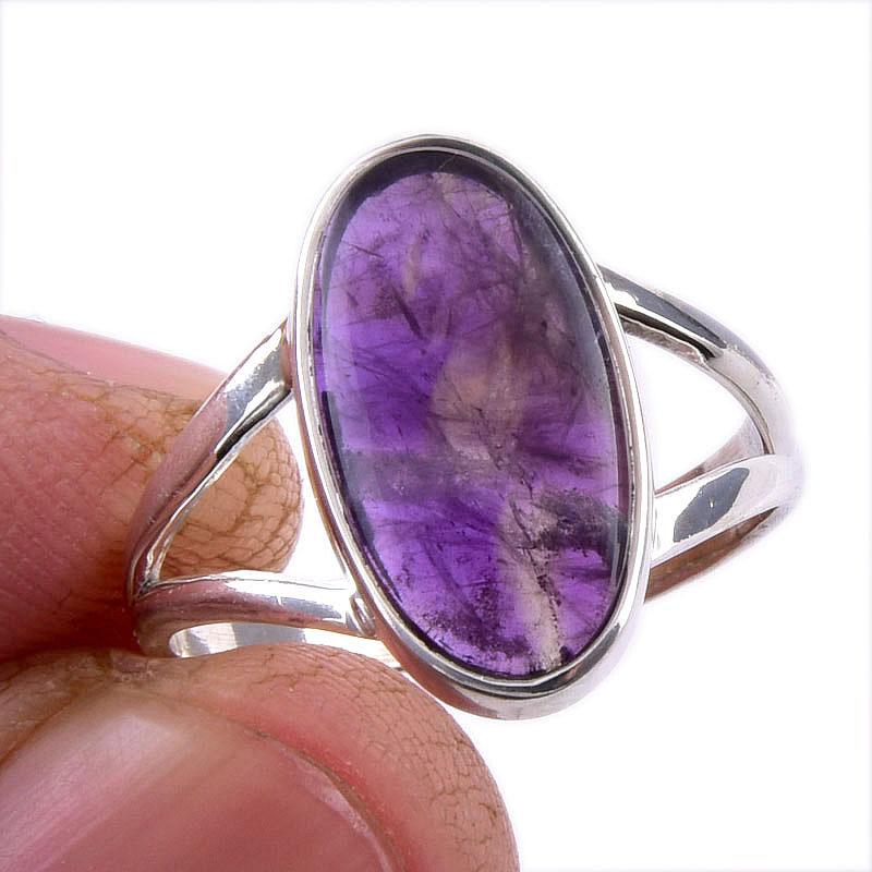 

Natural Cacoxenite Gemstone 925 Solid Sterling Silver Jewelry Ring Size 7 K9U21