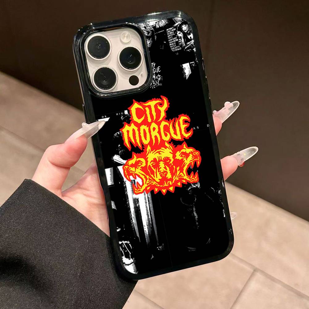 C-City M-Morgue Zillakami Phone Case For Iphone 11 12 13 14 15 Pro Max 17 16 Plus Hard PC+TPU Back Cover