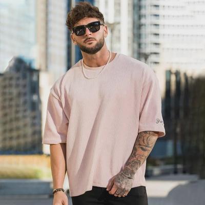 Men's Muscle Fitness Loose Cotton T-Shirt - Summer Round Neck, Short Sleeves