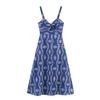 Women's Wholesale European and American Style Fashion Temperament Plastic Hollow Embroidery Midi Suspender Dress