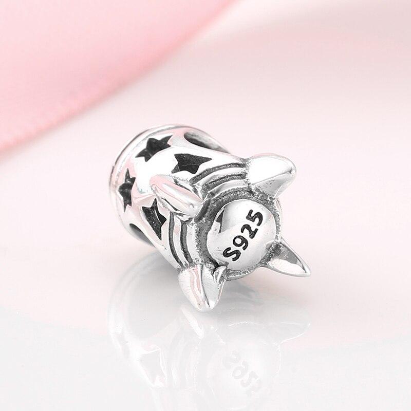 High Quality 925 Sterling Silver Rocket Shape Bead Charms Fit Original European Charm Bracelet Jewelry Making