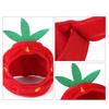 Yousheng Pet Hat Large Strawberry Appearance Dress-up Adjustable Cute Pet Cats Puppy Cosplay Cap for