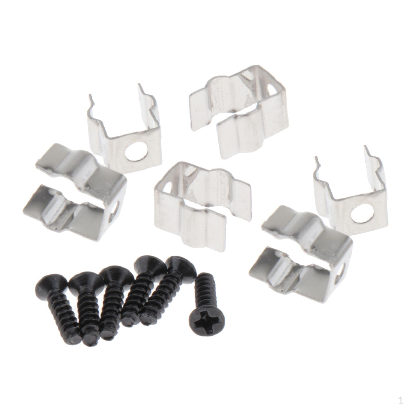 

6x Металлические крепежные клипсы для боковых щеток Легкая установка Прочный Профессиональный аксессуар для робота Прямо