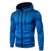 Mens Hooded Zip-Up Sweatshirt Loose Fit Long Sleeve Casual Pullover With Printed
