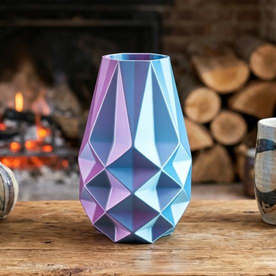 Vaso da Fiori Boho Stampato in 3D Forma Geometrica Vaso Decorativo Moderno Minimalista per Soggiorno Ingresso Tavolino Arredamento per la Casa