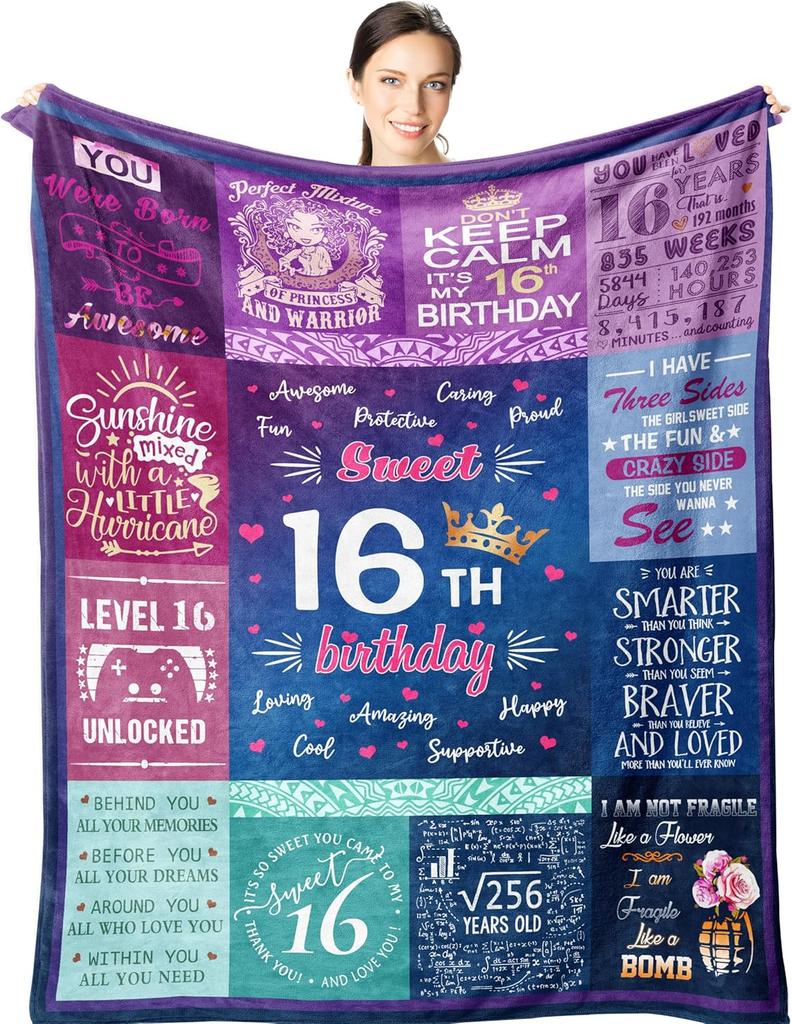 Wisegem x Blanket  Perfect Throw for Home  Garden  Cozy Decorative Teen Gift  Soft Textile for Her Room