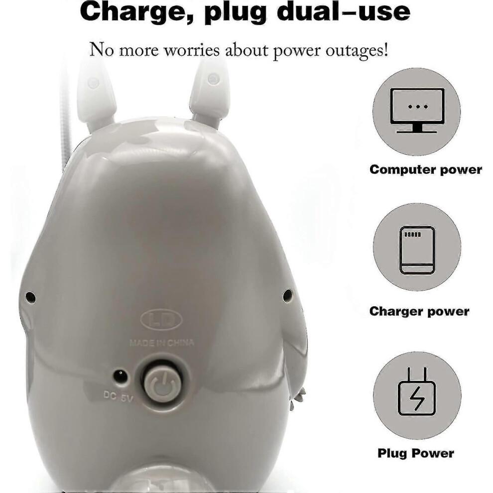 My Neighbor Cute Stuff Night Light,totoro Merchandise,with 2 Modes for Bedroom Bedside Lamp Reading Light Best Gifts for Girls Boys And Friends (grey)