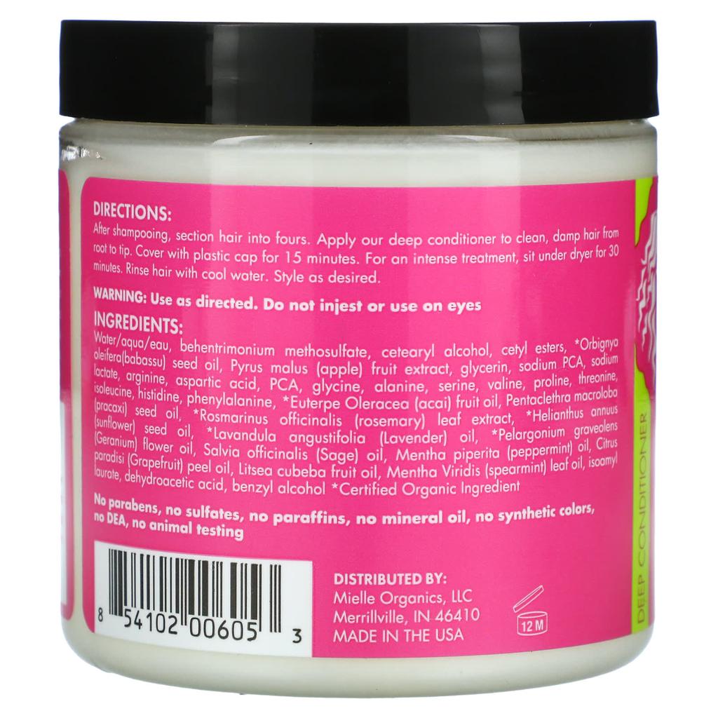 Mielle, Tiefenpflegespülung, Alle Haartypen, Babassu & Minze, 8 oz (227 g)