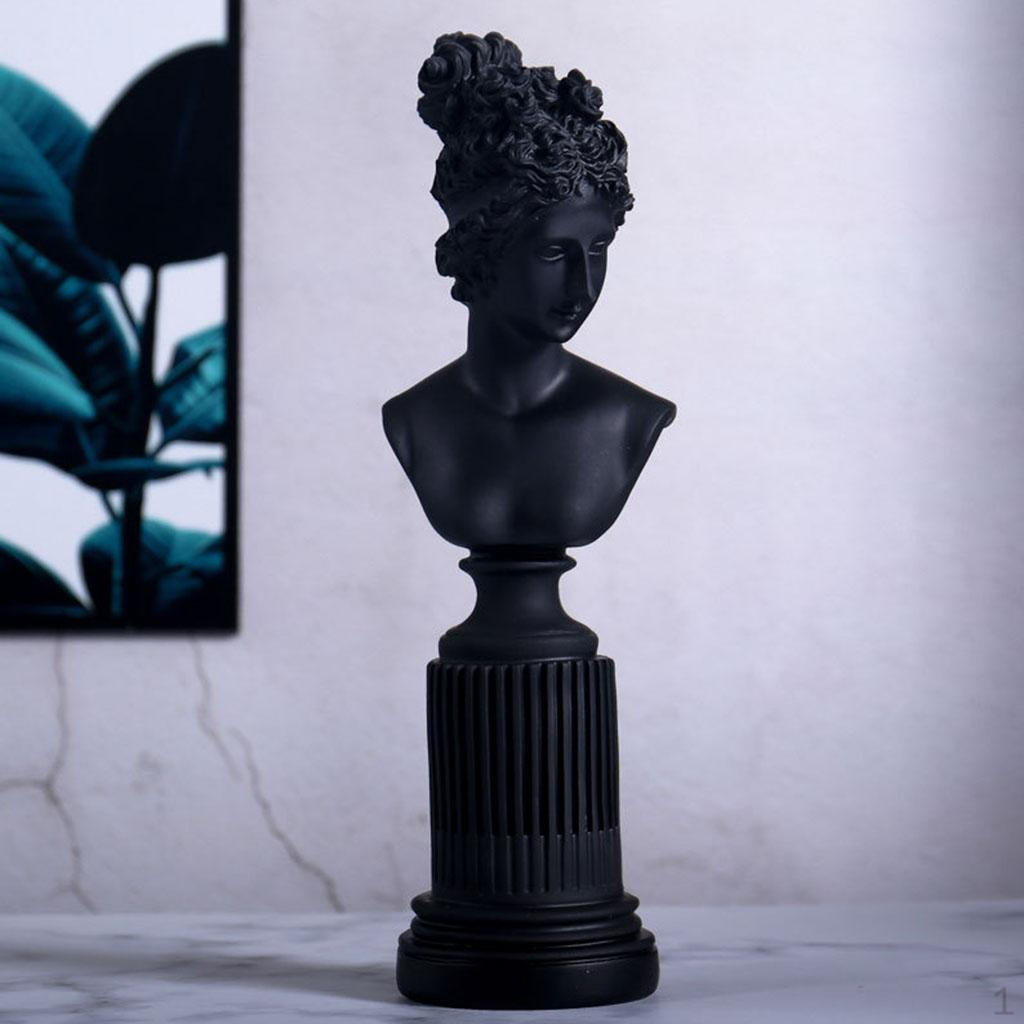 

Creative Decoration, Lady Bust Statue Girl Sculpture Elegant Cabinet Resin Figures чёрный