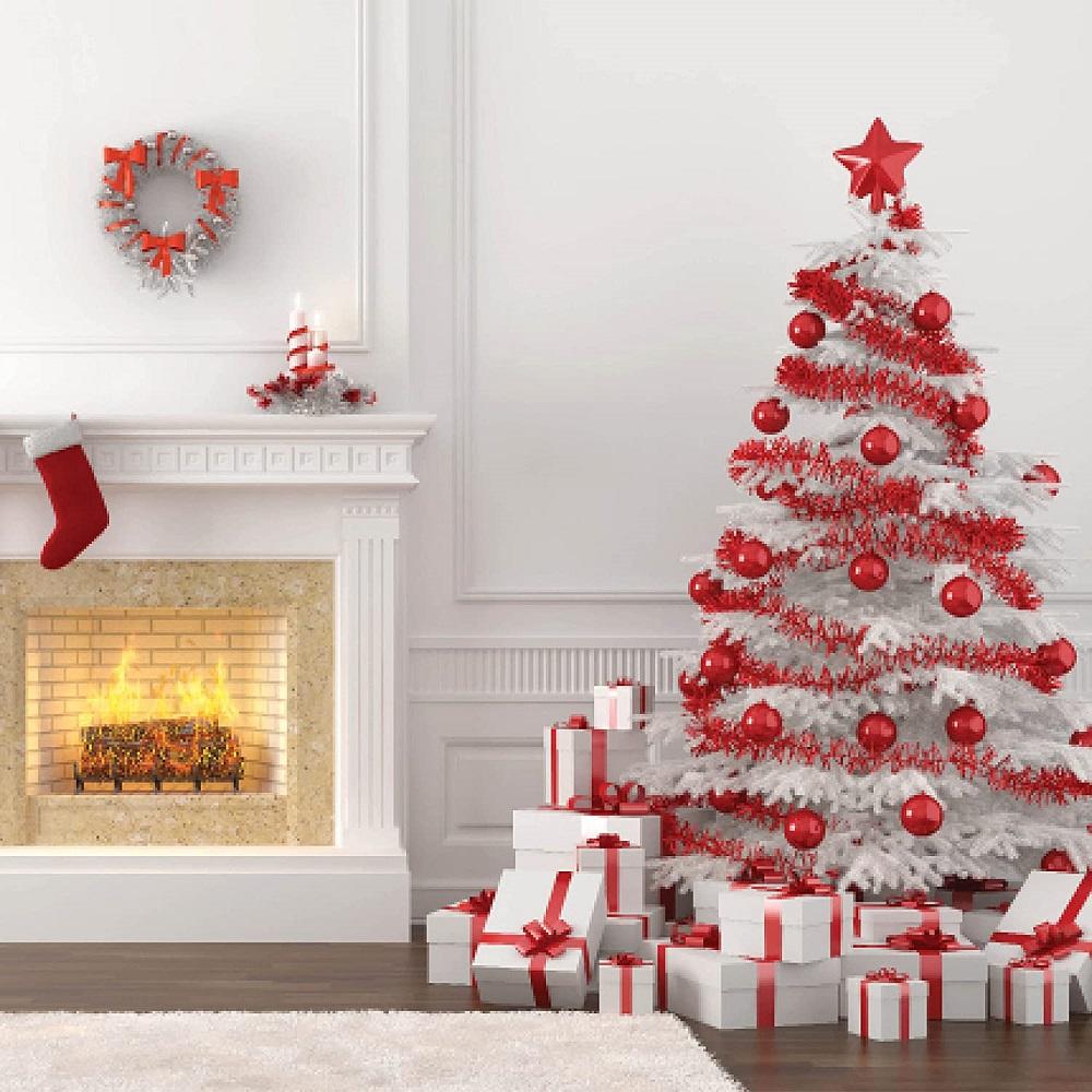 24Pcs Red Balls Ornament Christmas Tree Decoration Hanging Globe Decor 6cm New