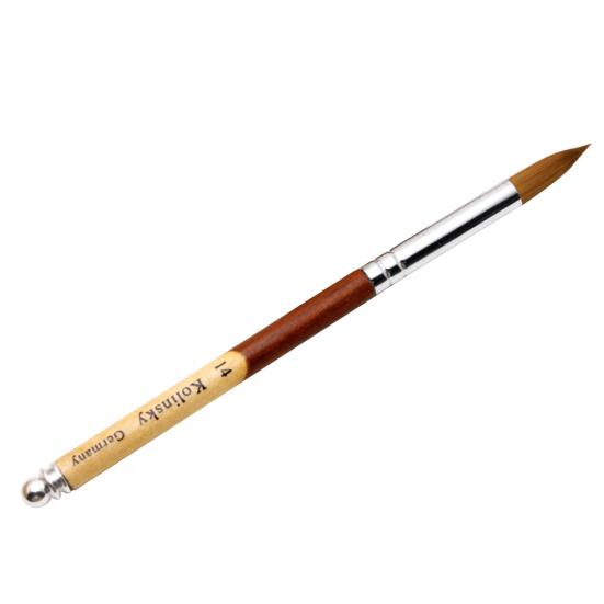 Color Block Round Top Wood Handle Nail Art Pen Line Drawing Brush Manicure Tool