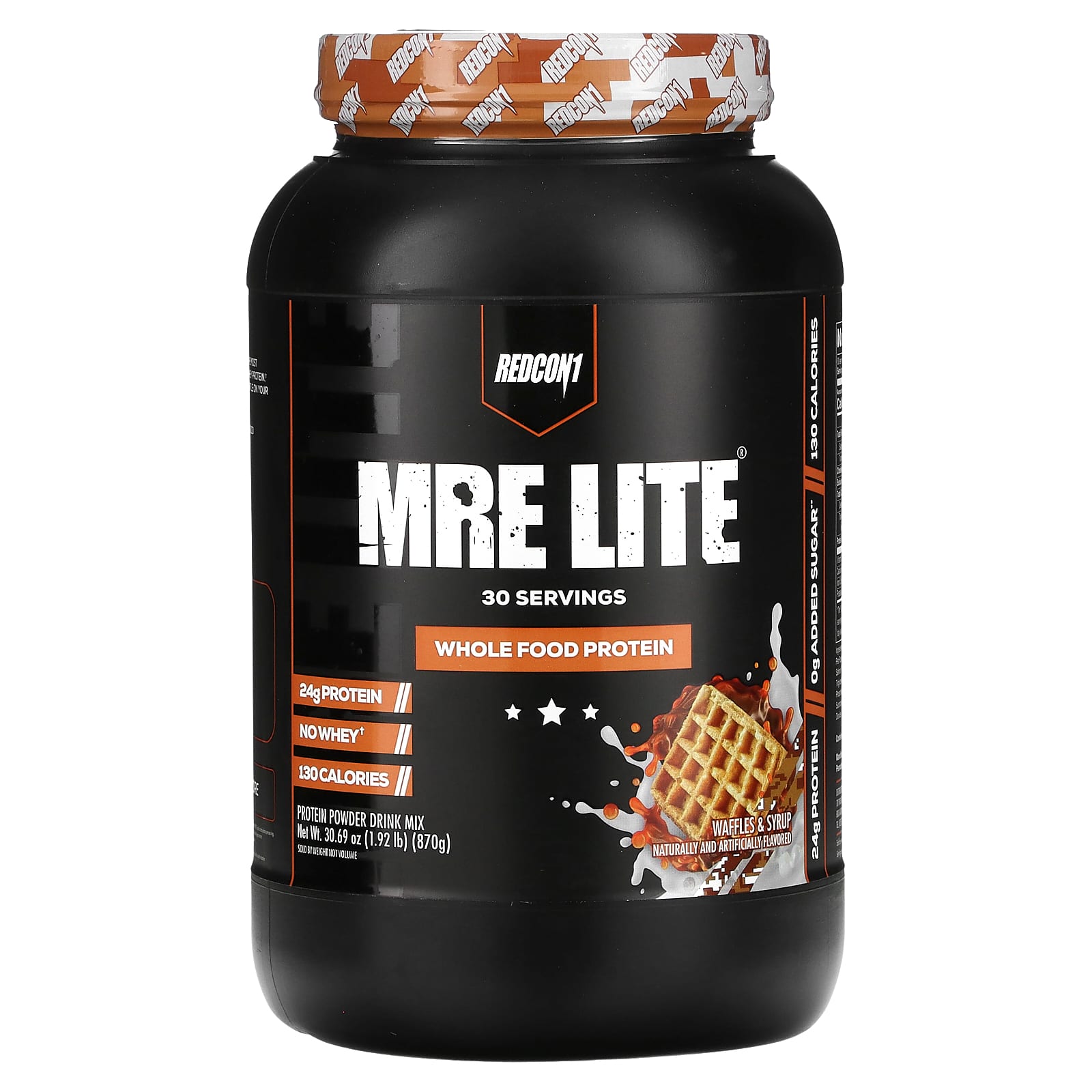 

Redcon1, Mre Lite, Natural Food Protein, Waffles & Syrup, 870G (1.92Lb)