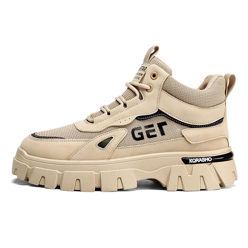 

Мужские повседневные ботинки в стиле милитари, модные мужские ботильоны, мужская уличная обувь для хайкинга, износостойкая, мужская обувь, высокое качество, трендовая, на все случаи жизни 44 хаки