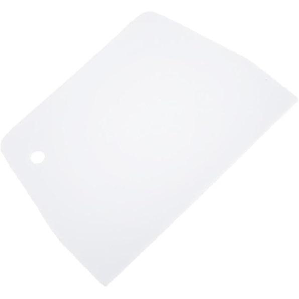 1Pc White Plastic Dough Scraper Cream Smooth Cake Flour Spatula Cutter Baking Pastry Tool Plastic Dough Scraper Tool,Essential for Baking and Cooking