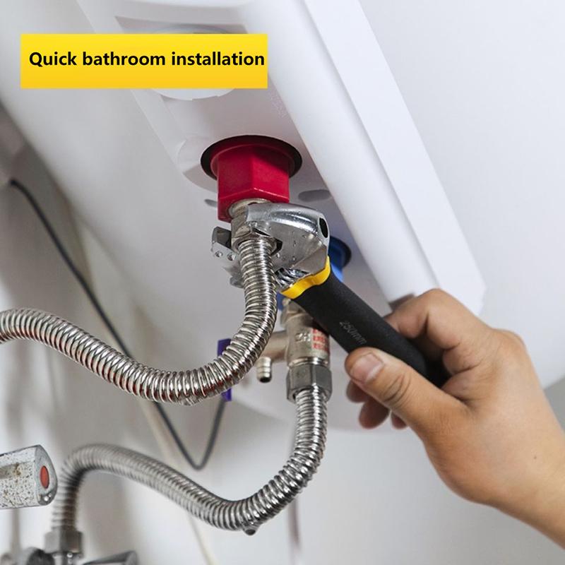 6/8/10/12 tommer Universell Sklisikker Gummihåndtak Justerbar Skiftenøkkel For Bilreparasjon, Rørleggerarbeid og Industrielt Vedlikehold