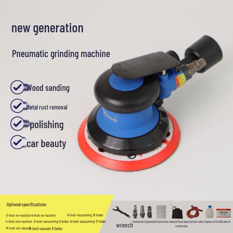 5-inch Stainless Steel Pneumatic Orbital Sander & Car Polisher