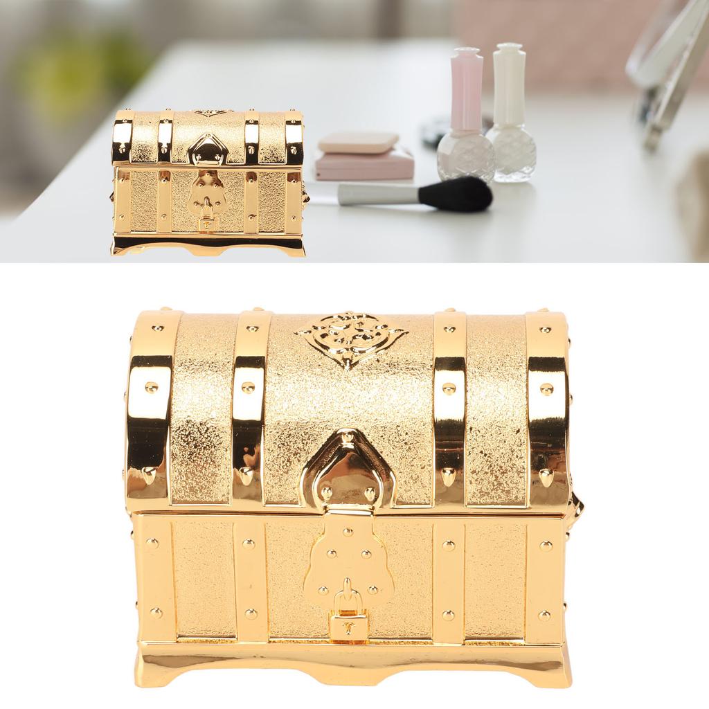 Vintage Jewelry Box Gold Color Retro   Zinc Alloy Scratch Proof Small Jewelry Box for Rings rrings Necklace