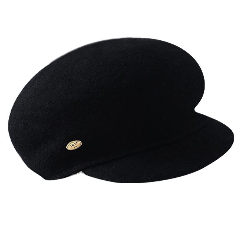 Simple Wool Personalized Cap Children Autumn and Winter Thickened Warm Retro Fashion British Style Star Anise Hat
