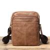 Men'S Genuine Leather Shoulder Bag Retro Matte Leather Crossbody Backpack Cowhide Large Capacity Ipad Bag