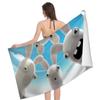 R-Rabbids I-InvasionS Microfiber Printed Beach Towel Mountain Climbing Yoga Beach Swimming Running Absorbent Soft Towel