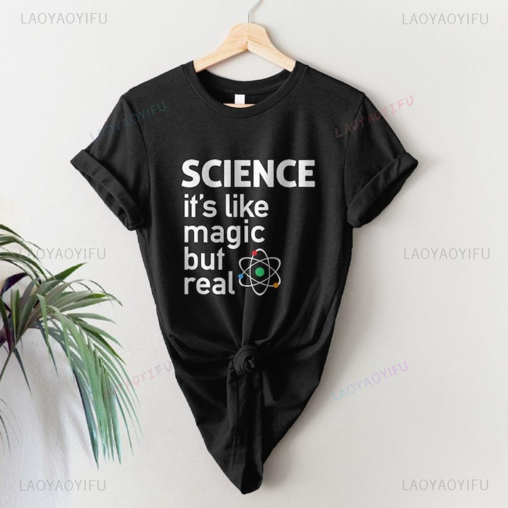 Funny Science Shirt for Women Men Printed Tshirt Nerdy Scientist Gift for Science Teacher Tshirt Liberal Tee Cotton Shortsleev