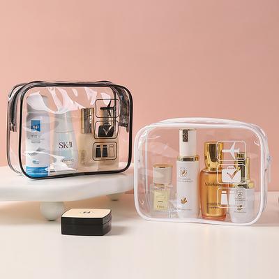Transparent Zipper PVC Makeup Bag Organizer Box Men Women Travel Clear Cosmetic Bag Waterproof Toiletry Wash Make Up Bags