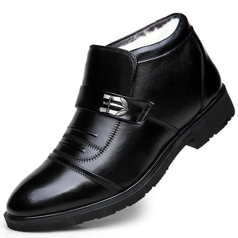 

Men s Winter Thickened Warm Casual High Top Shoes 45 чёрный