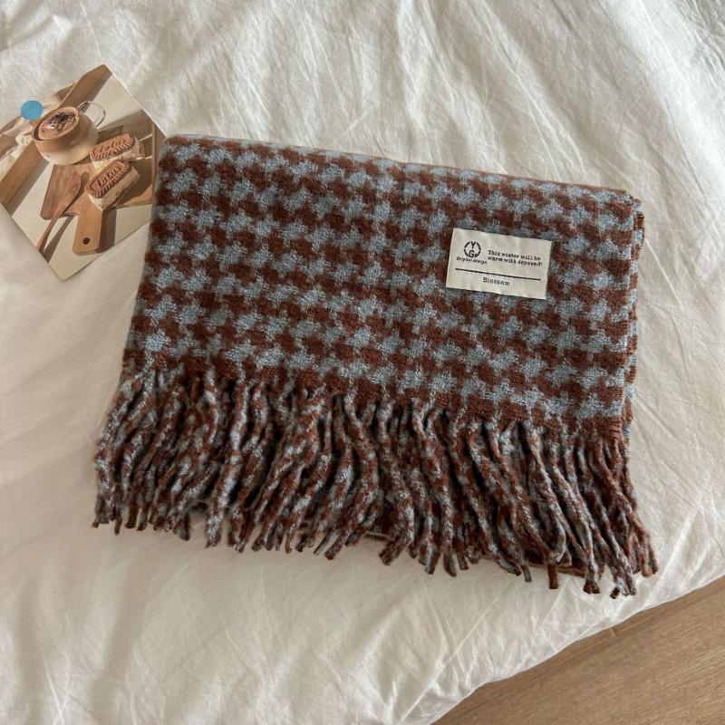 Scarf Women's Autumn and Winter New Imitation Cashmere Warm Scarf Couple Versatile Shawl Medium and Long Scarf