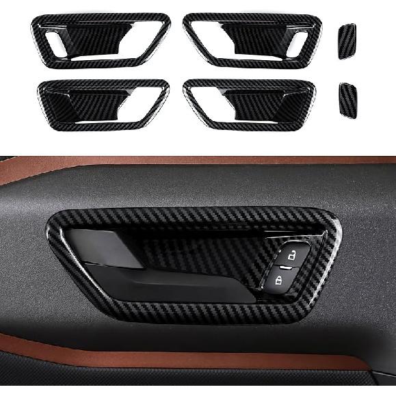 Car Carbon Fiber Center Console AC Switch Panel Sticker Decal Trim Cover Interior Decoration For Ford Bronco Sport    2024 2025 Accessories